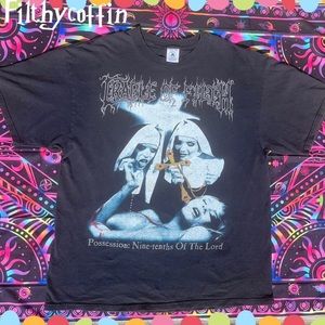 Vintage 1998 90s Cradle of Filth decadence is a virtue shirt Rammstein Manson